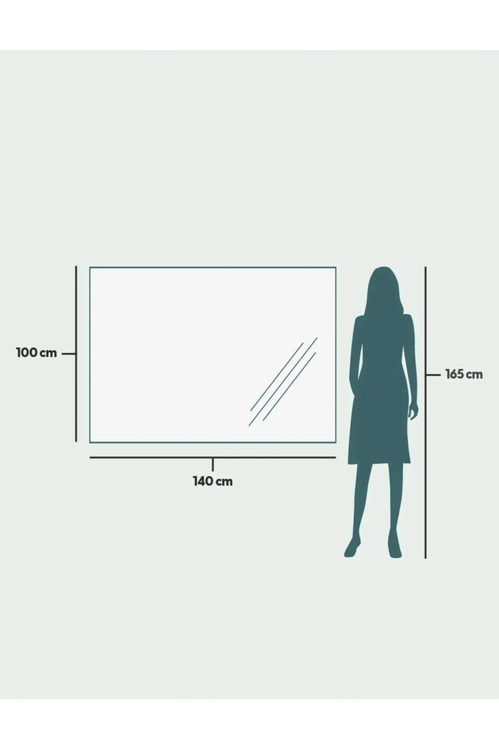 TCL Studios Full Lux Mirror With LED Lights, a large modern rectangular wall mirror featuring integrated LED lighting for brilliant illumination and a sleek, minimalist aesthetic.