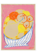 Fruit Bowl on a Pink Table - Art Print - THAT COOL LIVING