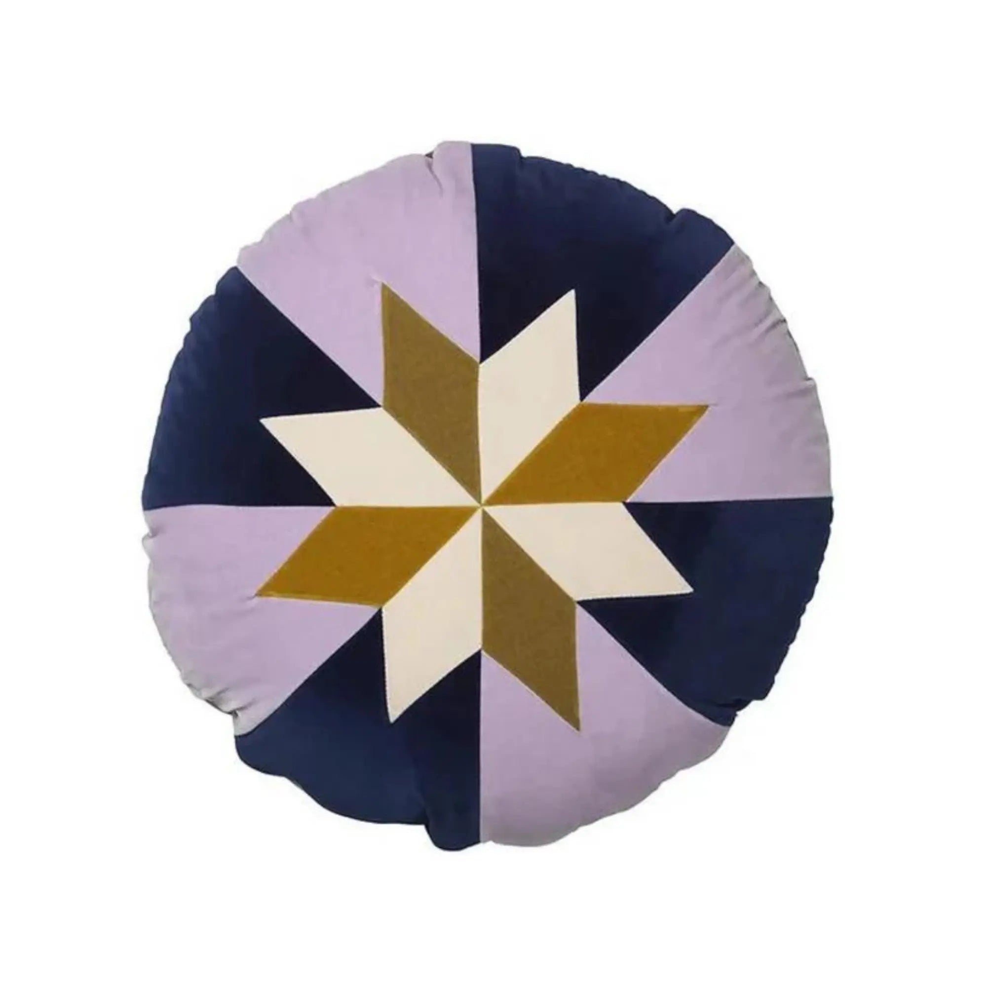 Soft and plush star-shaped cushion in vibrant blue color