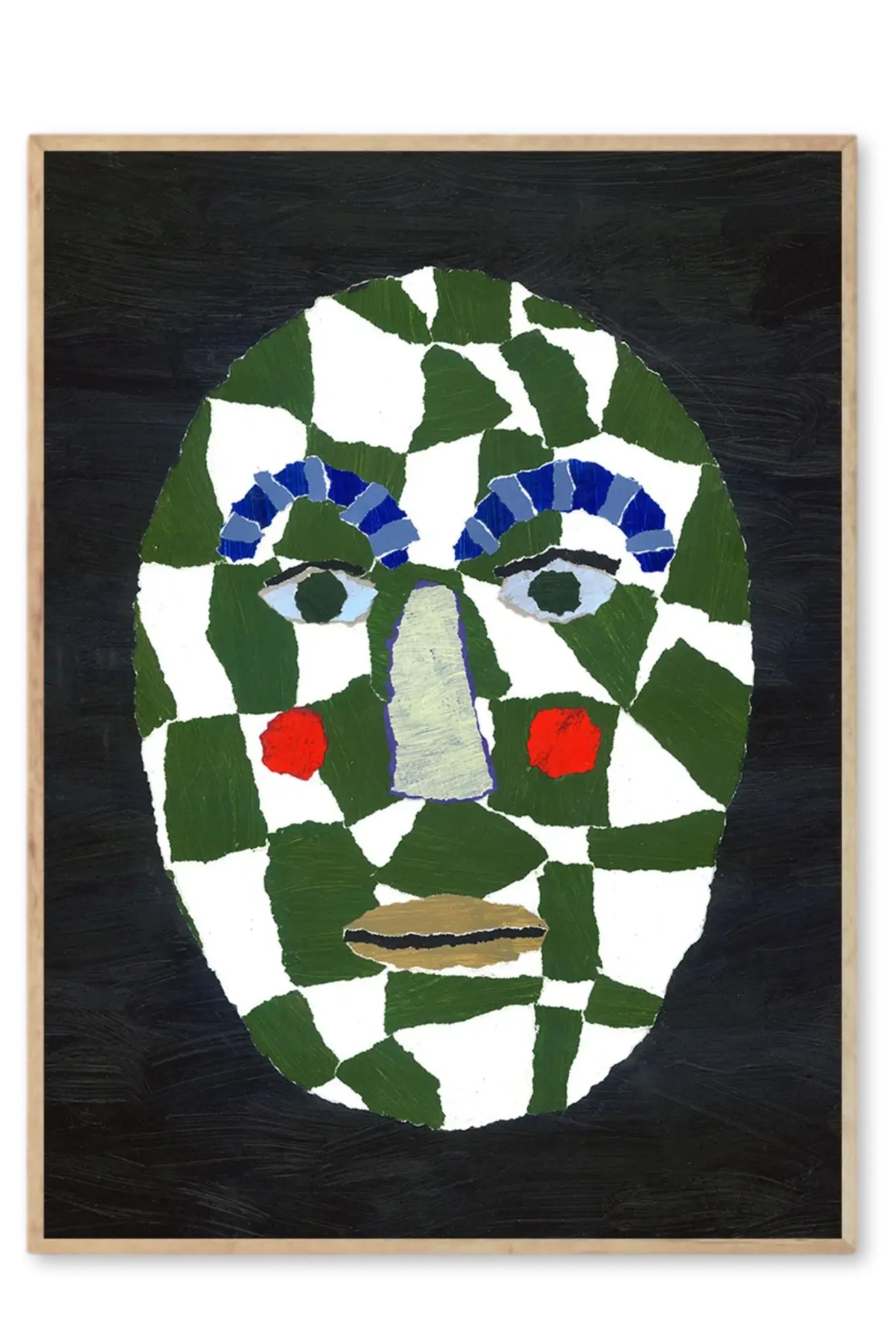 Red Cheek Portrait - Art Print