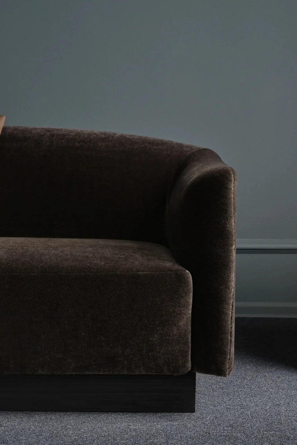 Shore Sofa 3-Seater Plinth - Romo Linara Umber - THAT COOL LIVING