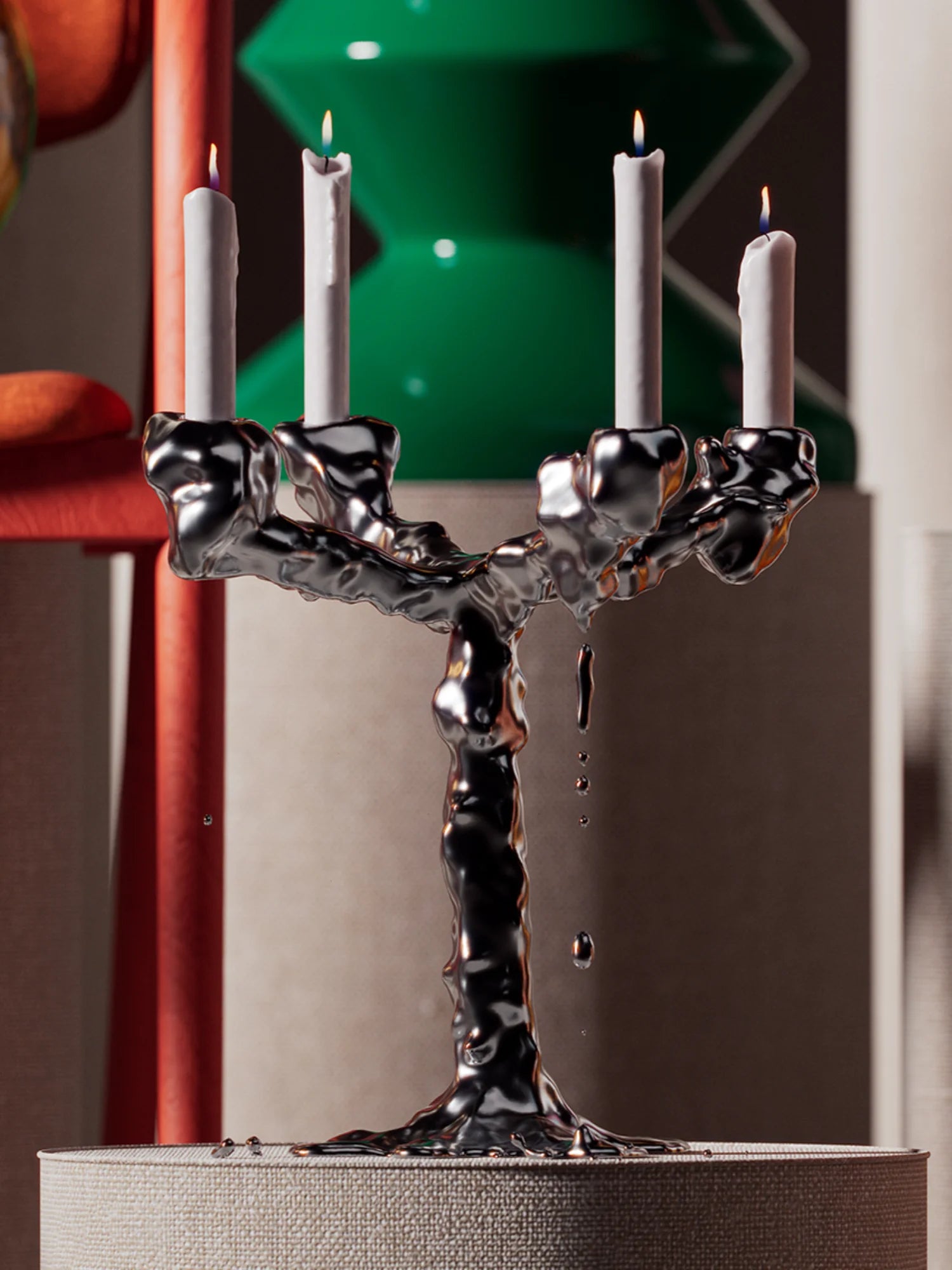 Drip Candle Holder 4-Arms by POLSPOTTEN - THAT COOL LIVING