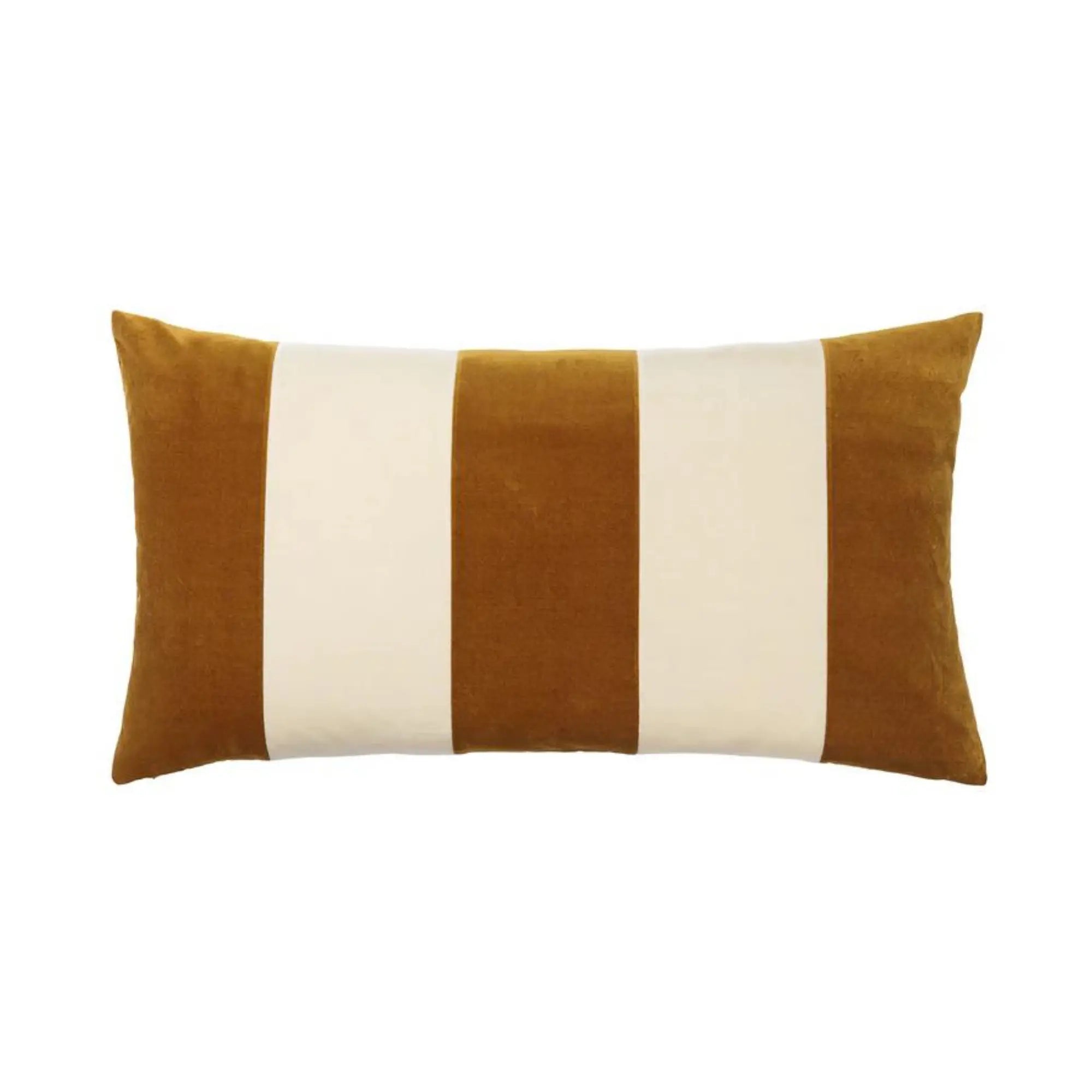 Soft and cozy striped cushion in shades of blue and white for stylish home decor