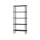 Teidi Shelving Unit 5-tier in oak finish with adjustable shelves for versatile storage options and durable metal frame for stability and strength