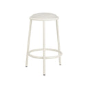 Hogo Bar Stool in sleek black leather with chrome base and footrest