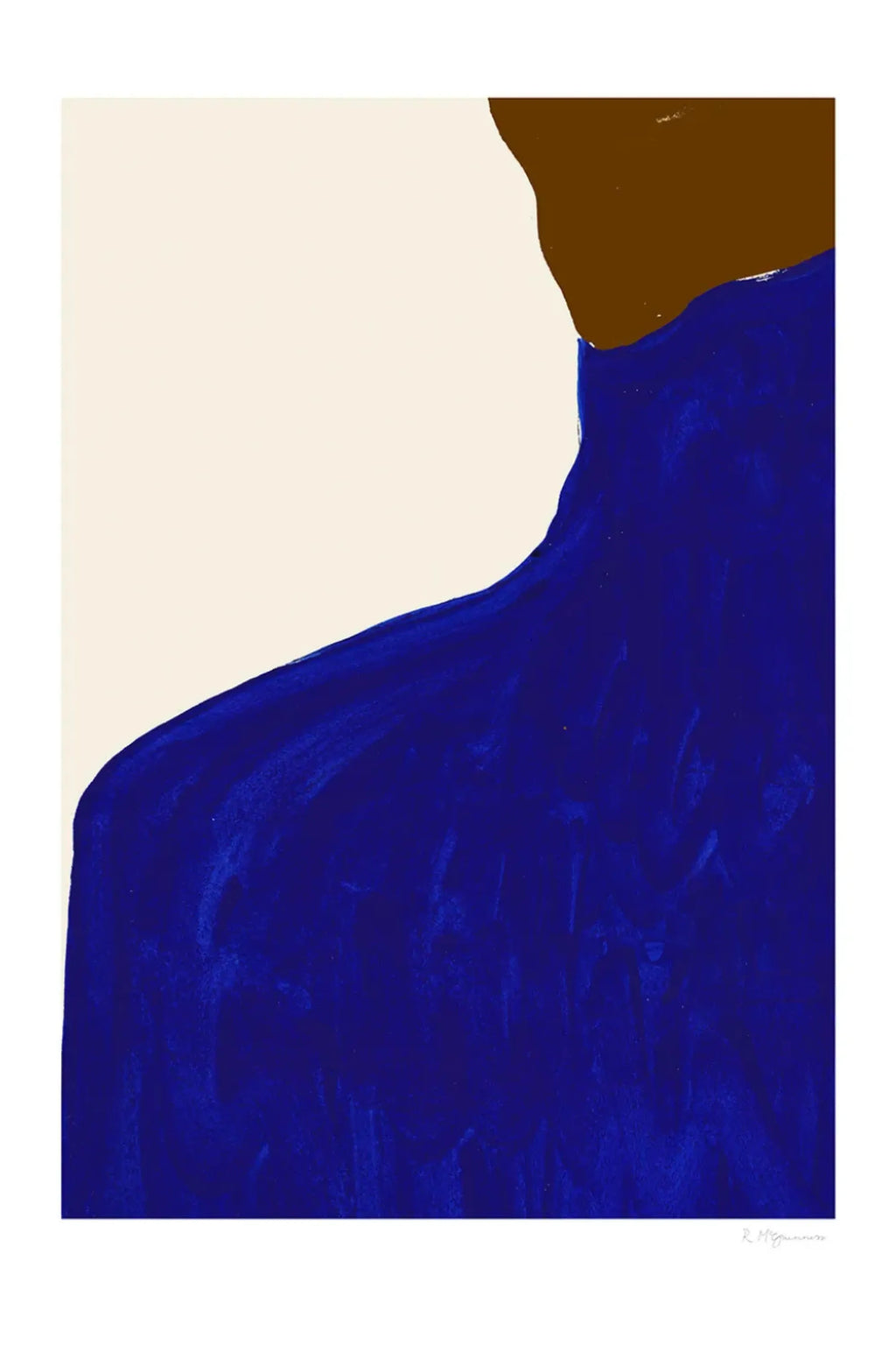 Blue Skirt Brown Jumper - Art Print - THAT COOL LIVING