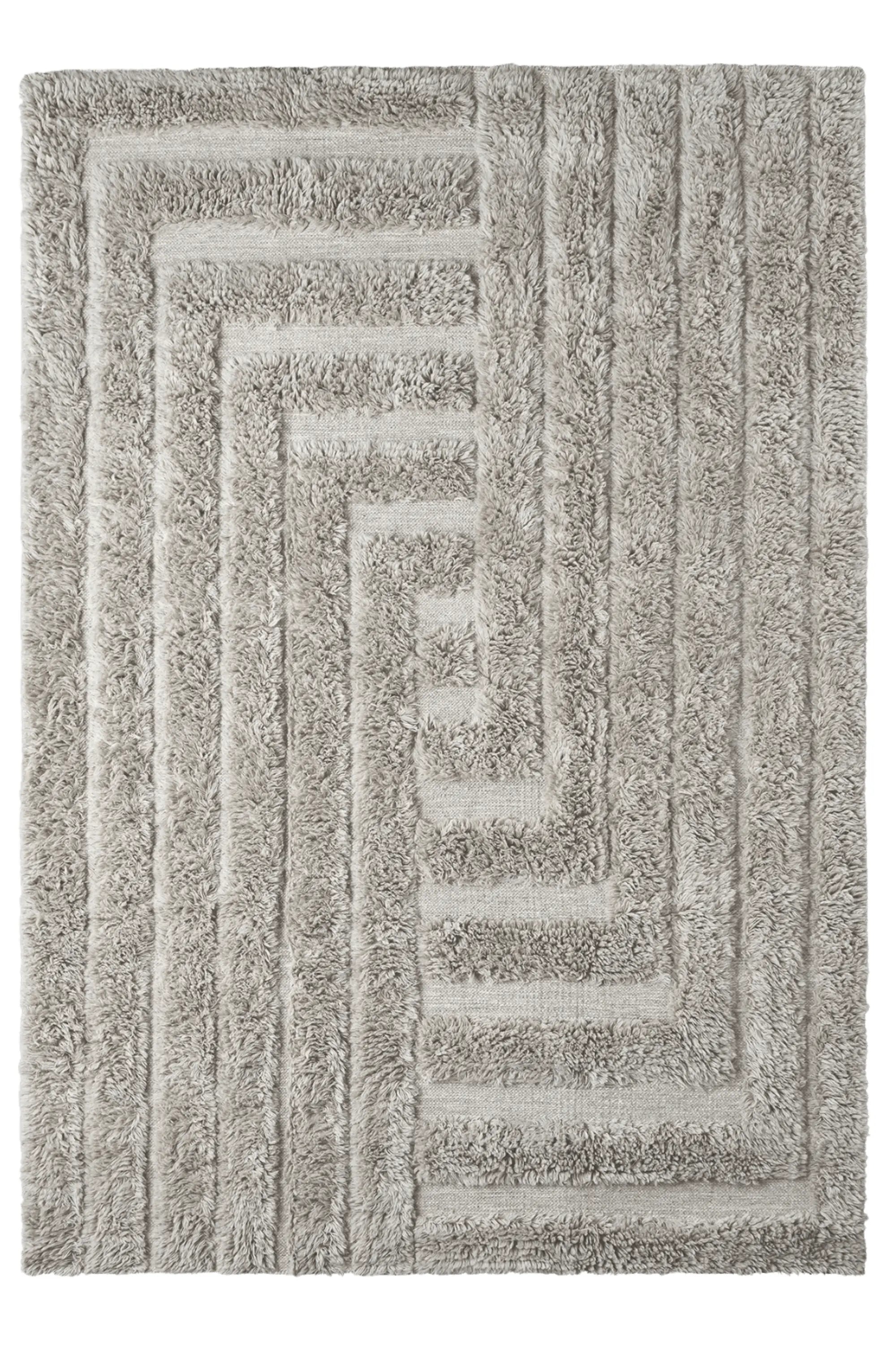 Shaggy Labyrinth Grey Rug - THAT COOL LIVING