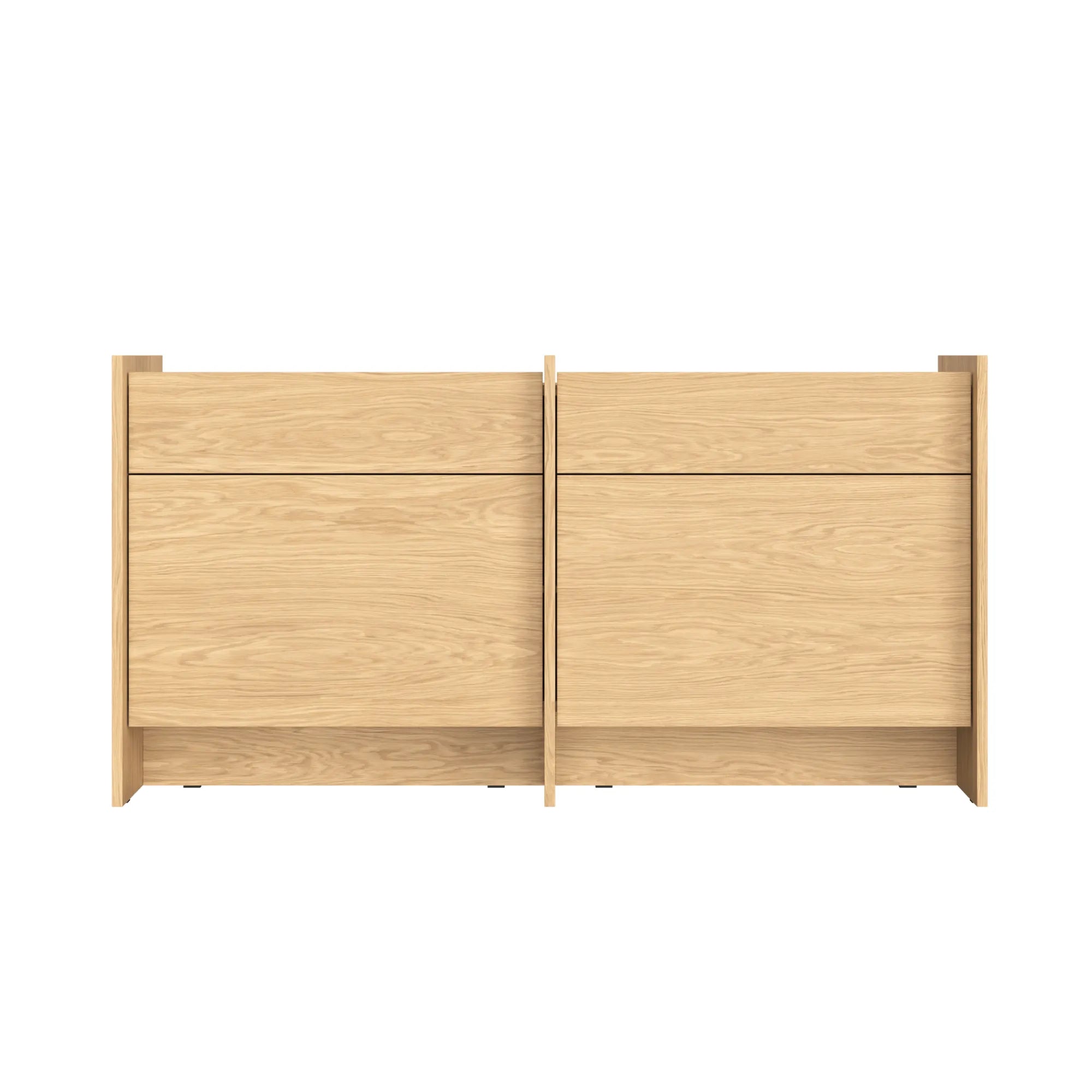 Hido Sideboard with natural wood finish and two sliding doors
