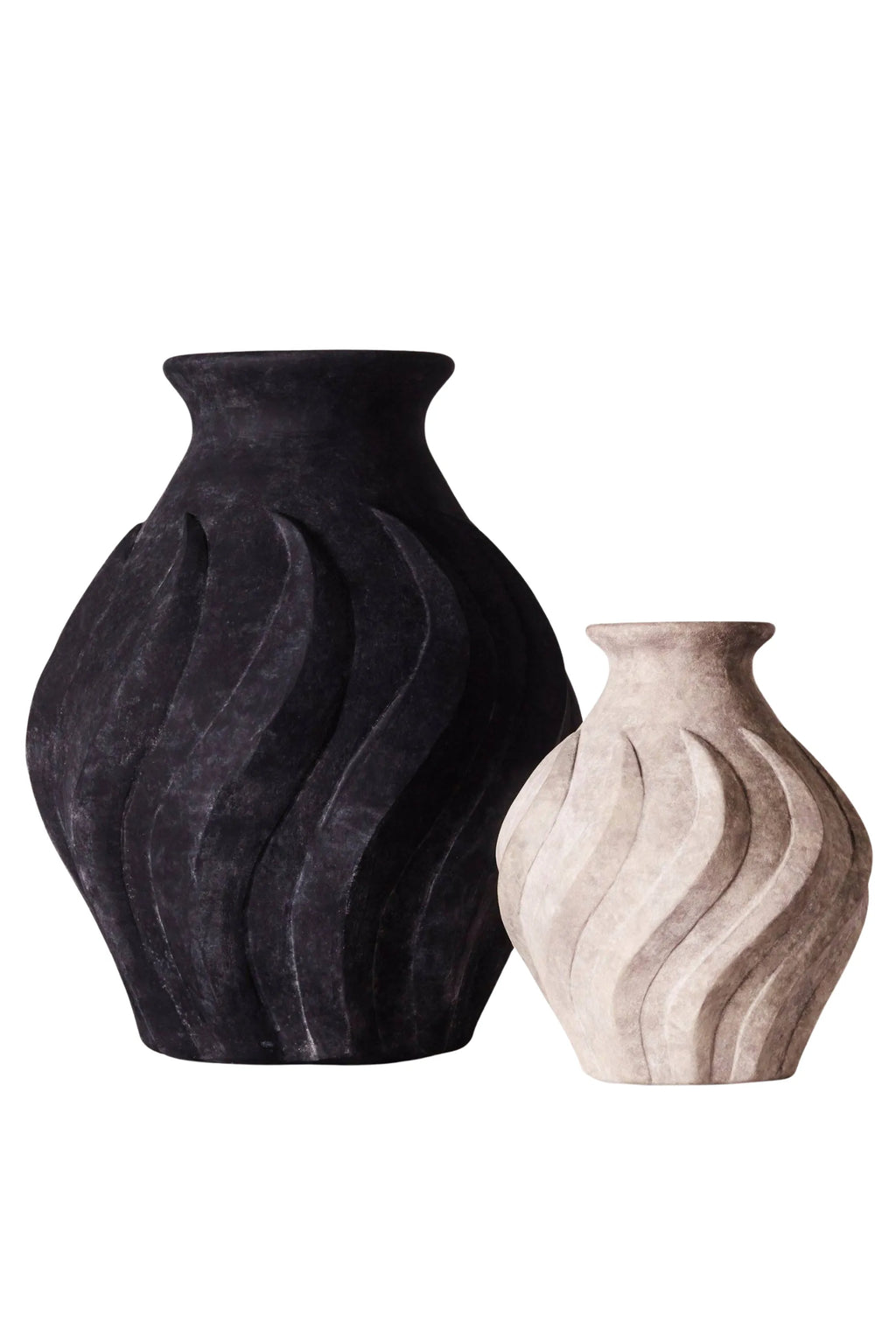 Swirl Vase Black Large - THAT COOL LIVING