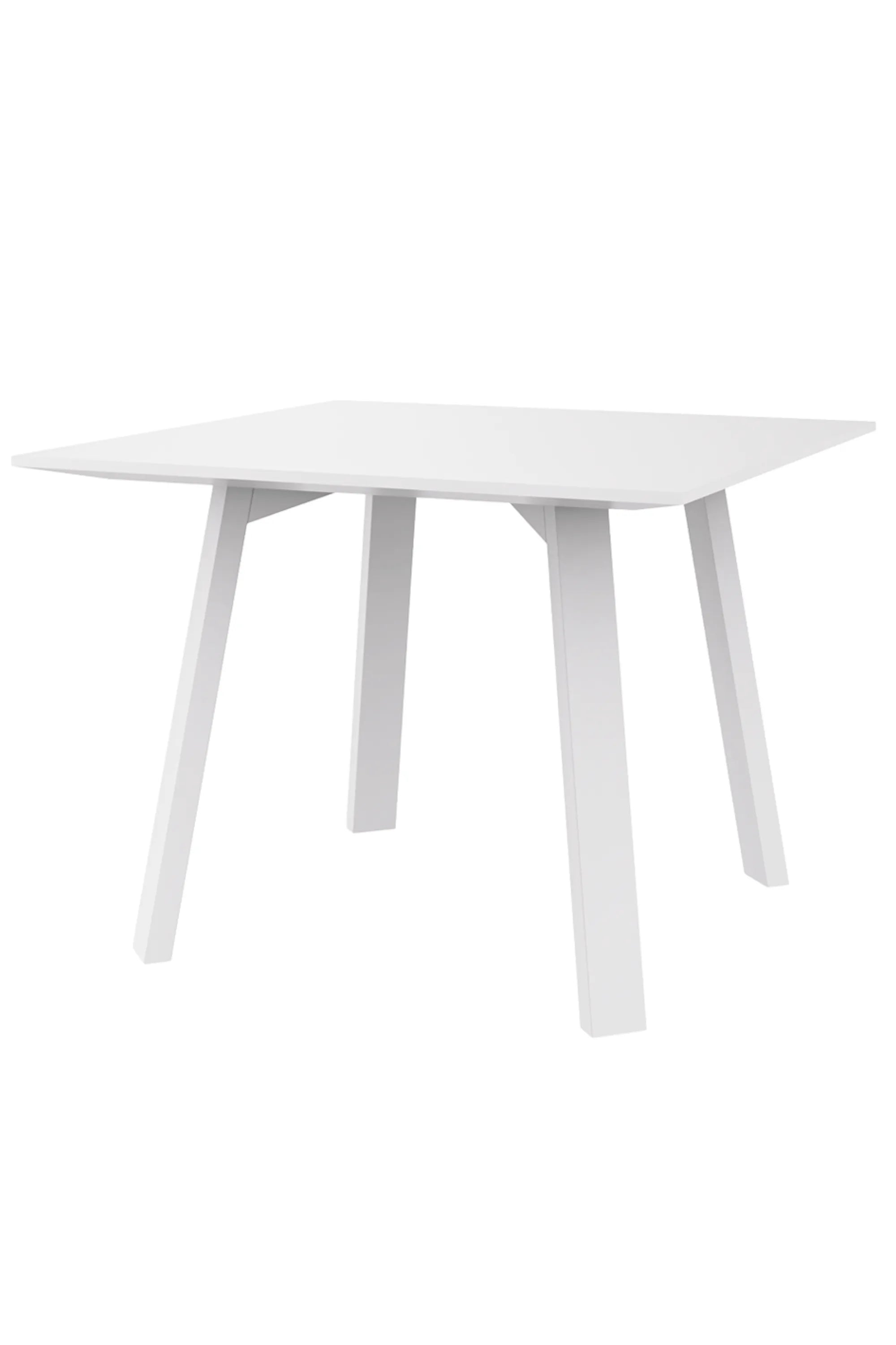 Flat Dining Table - White - Square - THAT COOL LIVING