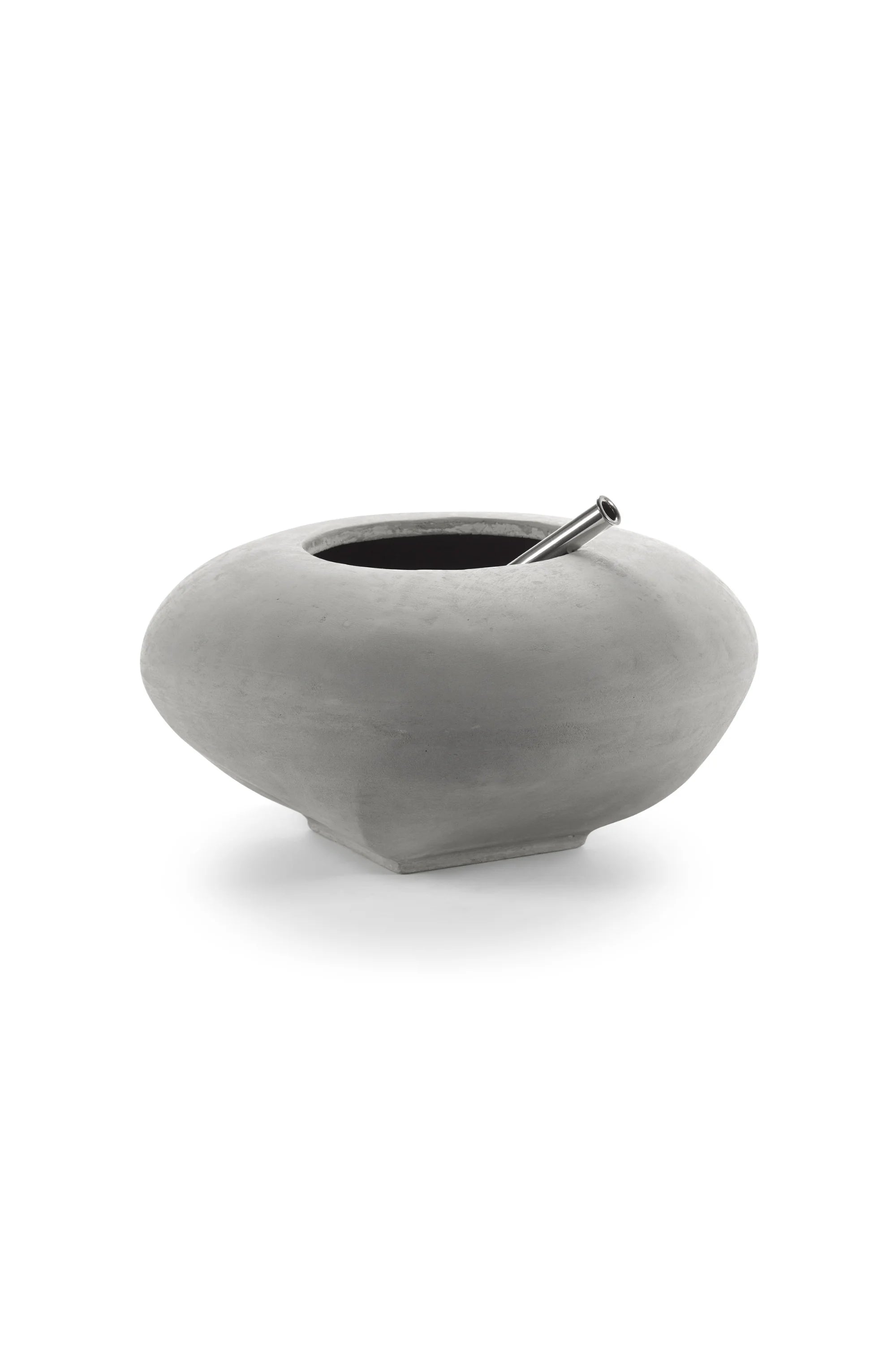 Concrete Vase with Glass Tube 06