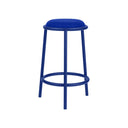 Comfortable and sturdy Hogo Bar Stool in rich brown leather upholstery