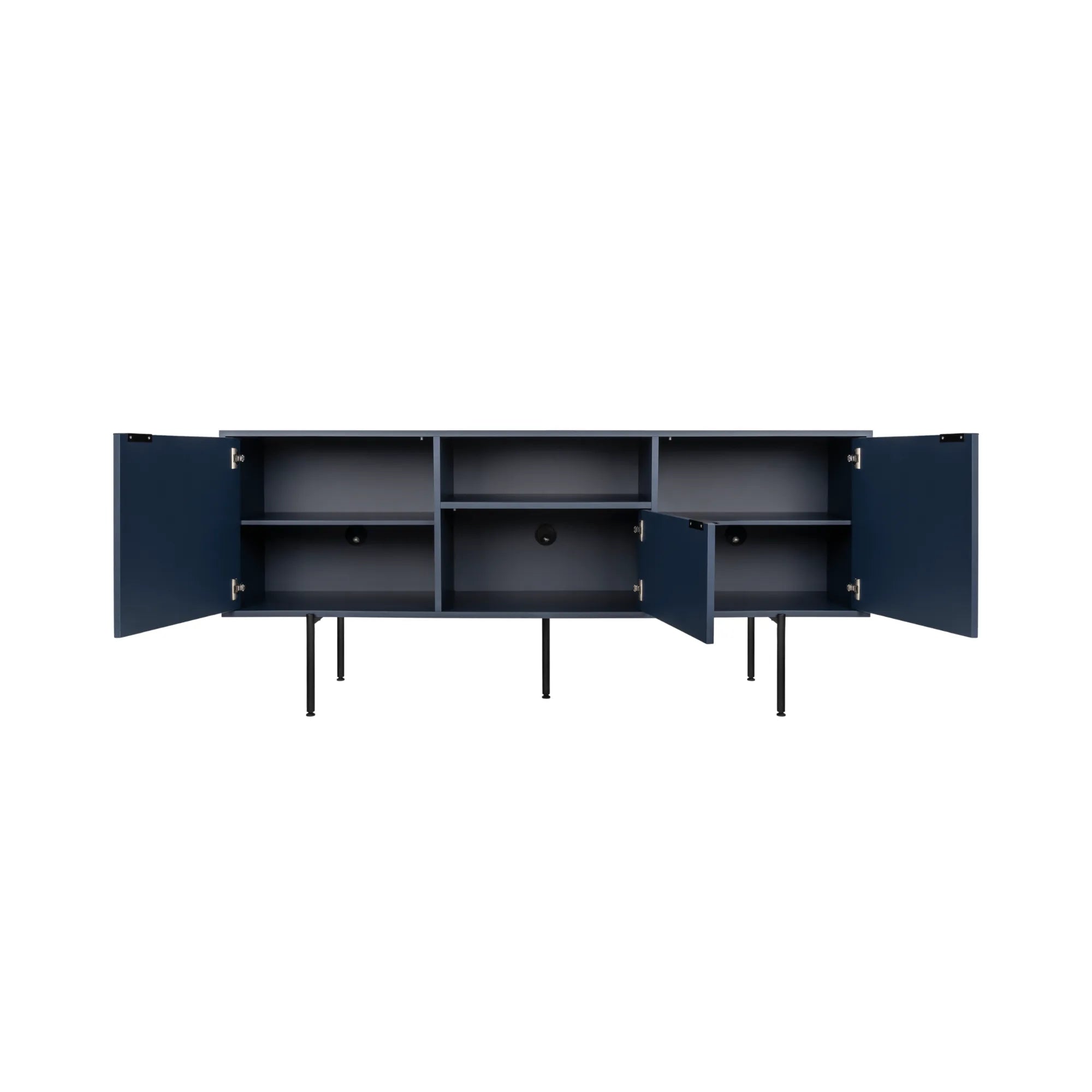Industrial-style Bau Sideboard with black metal frame and distressed finish