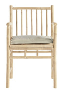 Outdoor Bamboo Dining Chair With Armrest - Set of 4 - THAT COOL LIVING