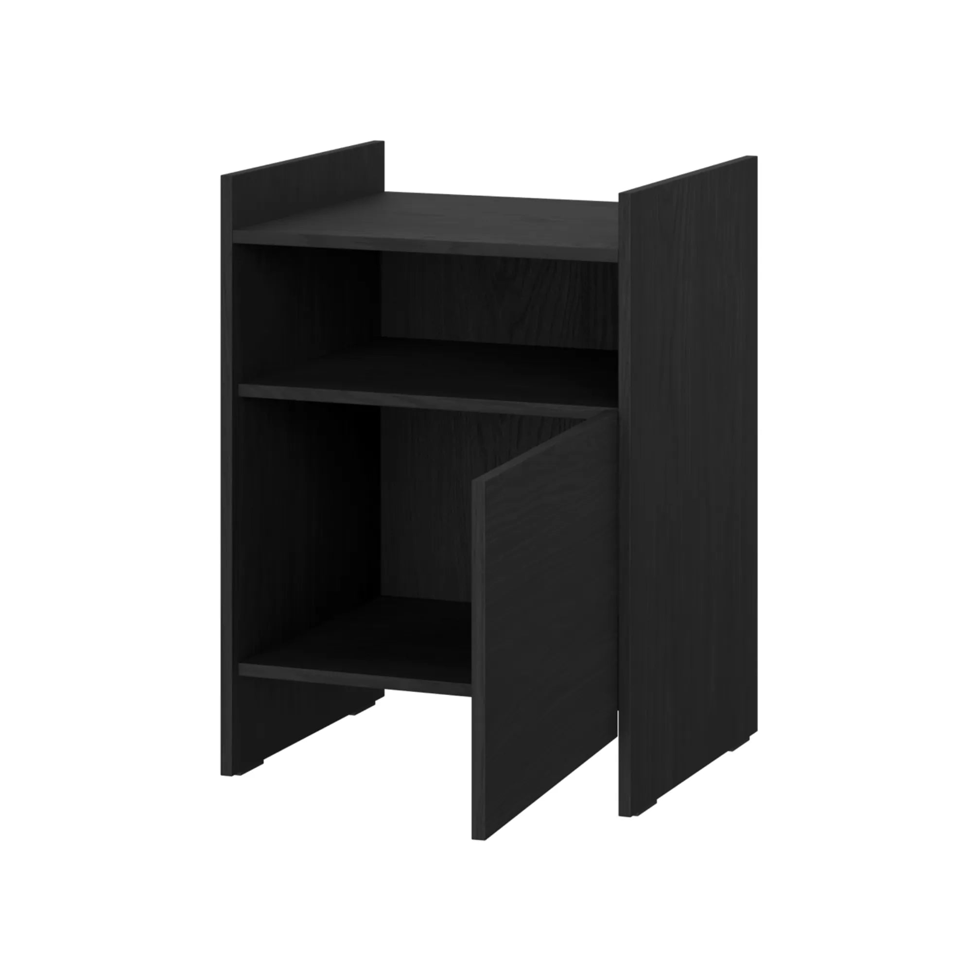 Close-up of Toopt Bedside Table showing sleek design, sturdy construction, and elegant wood grain texture