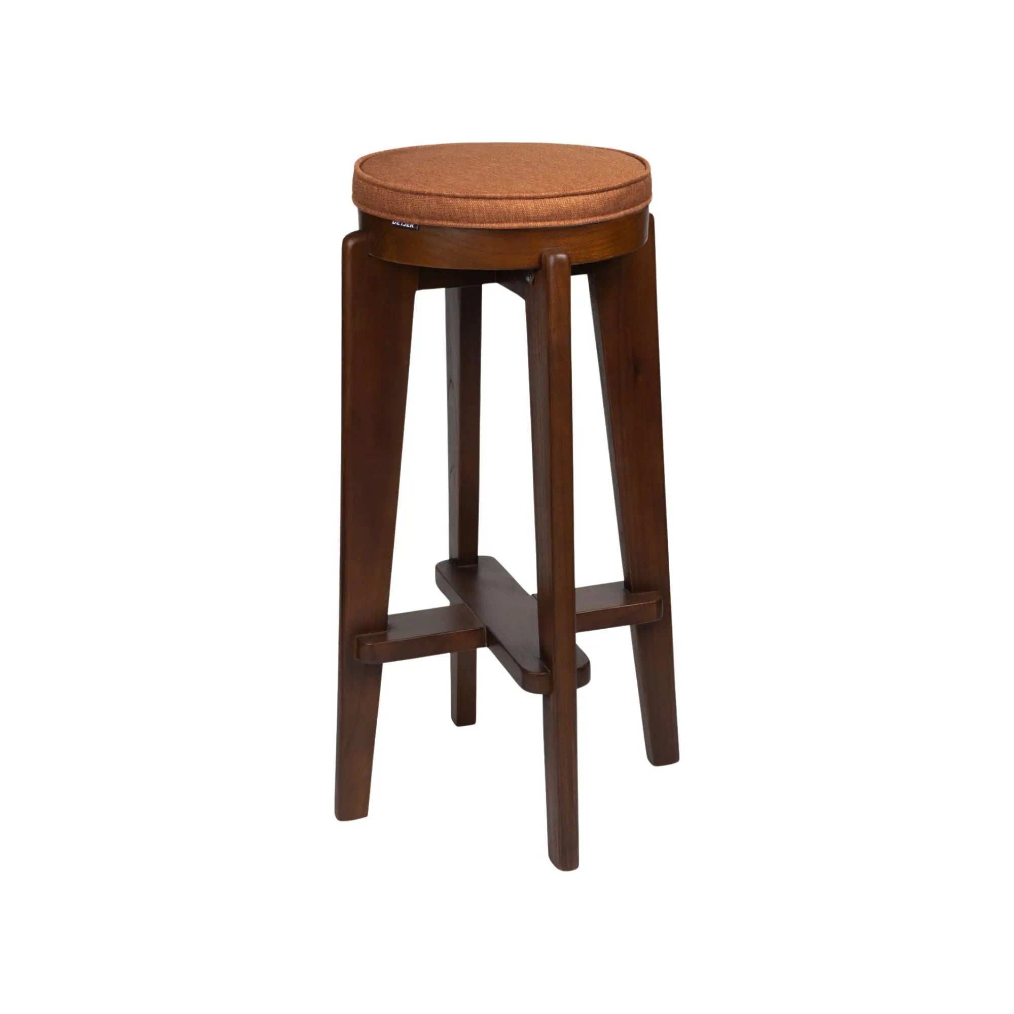 Plush and comfortable cushion designed to fit perfectly on a barstool