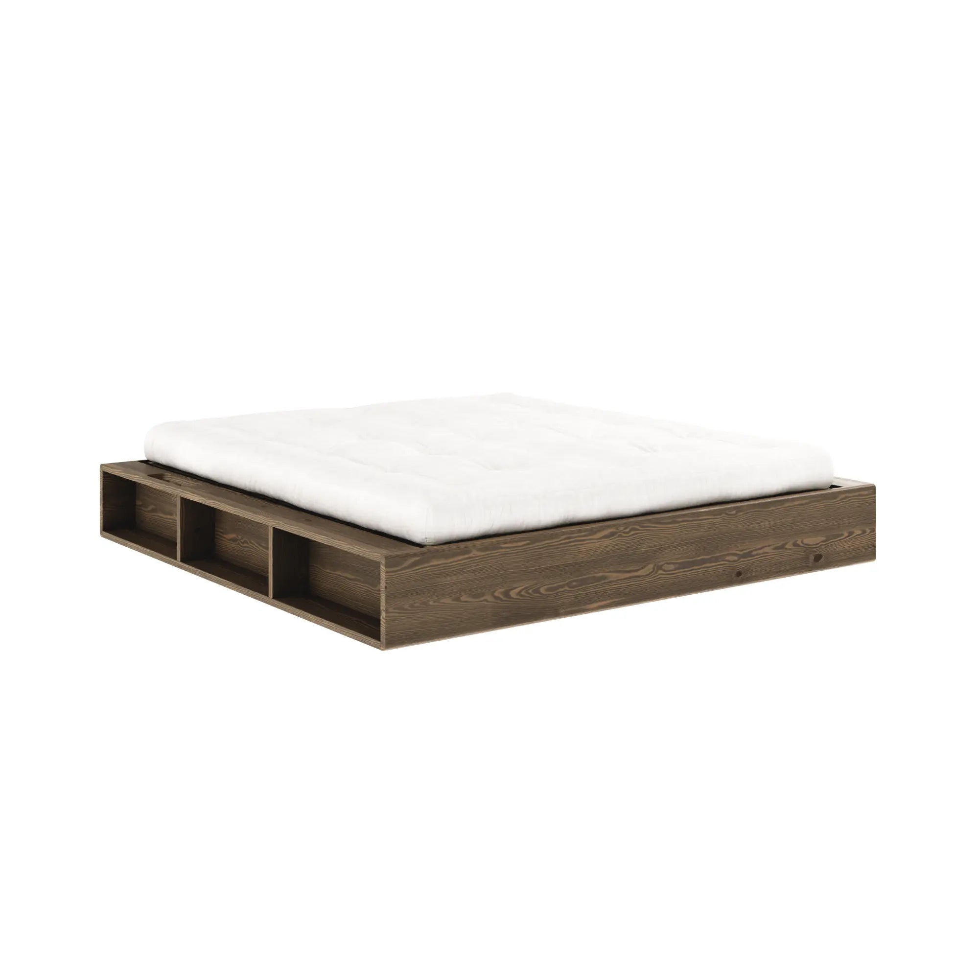 Ziggy Bed - Carob Brown: Minimalistic Bed Frame with Storage - Karup Design - That Cool Living
