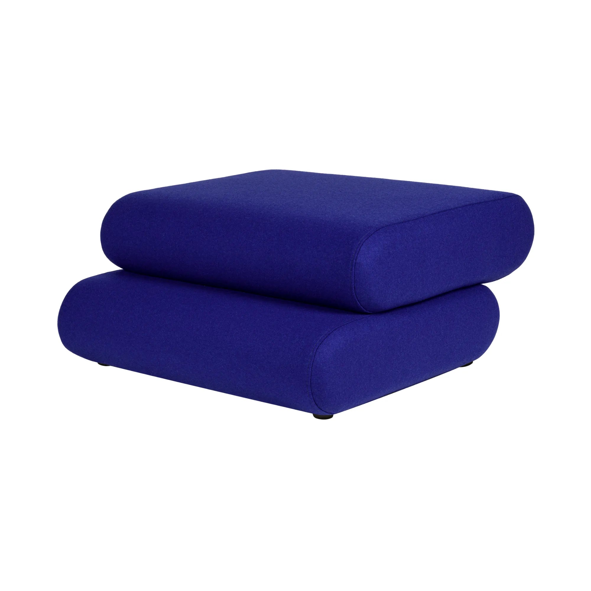 Side view of Taso Pouf showcasing its versatile and functional style