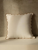 Scalloped Square Throw Pillow