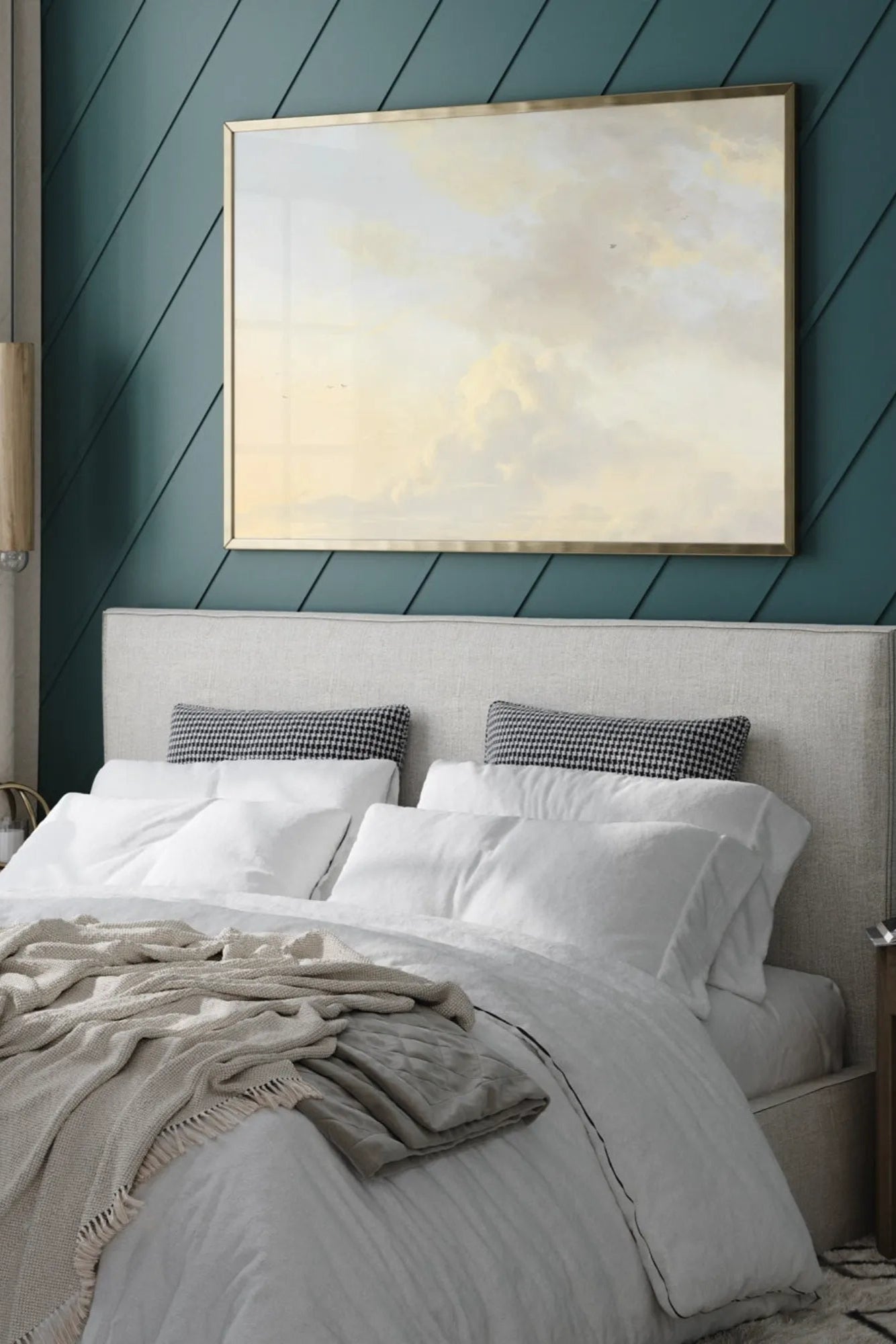 Large canvas artwork featuring a dynamic and dramatic interpretation of the sky