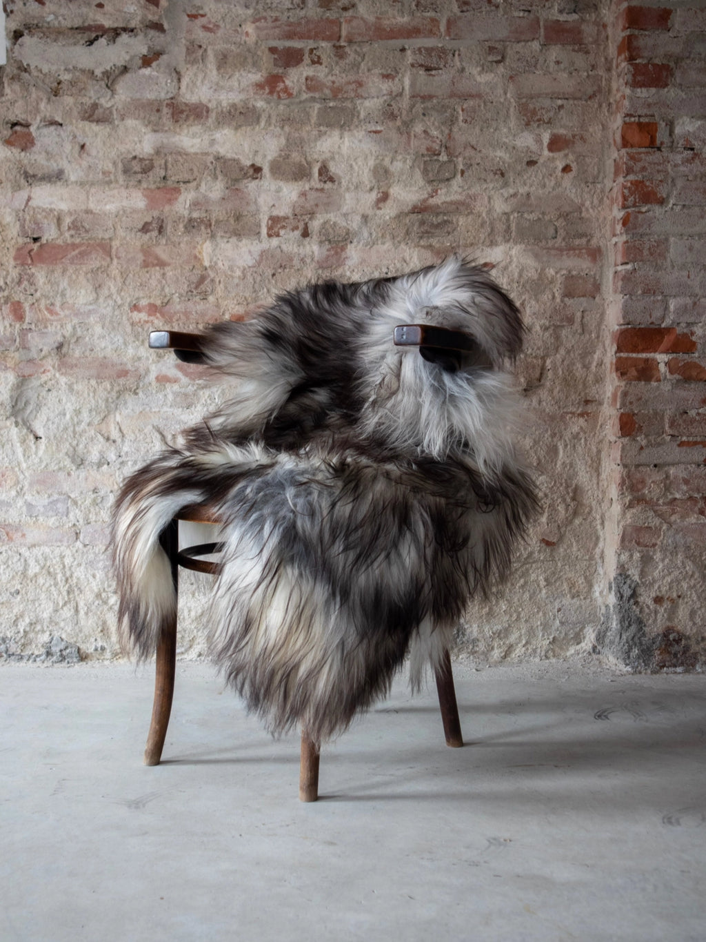 Icelandic Long-Hair Sheepskin Hide - Natural Grey