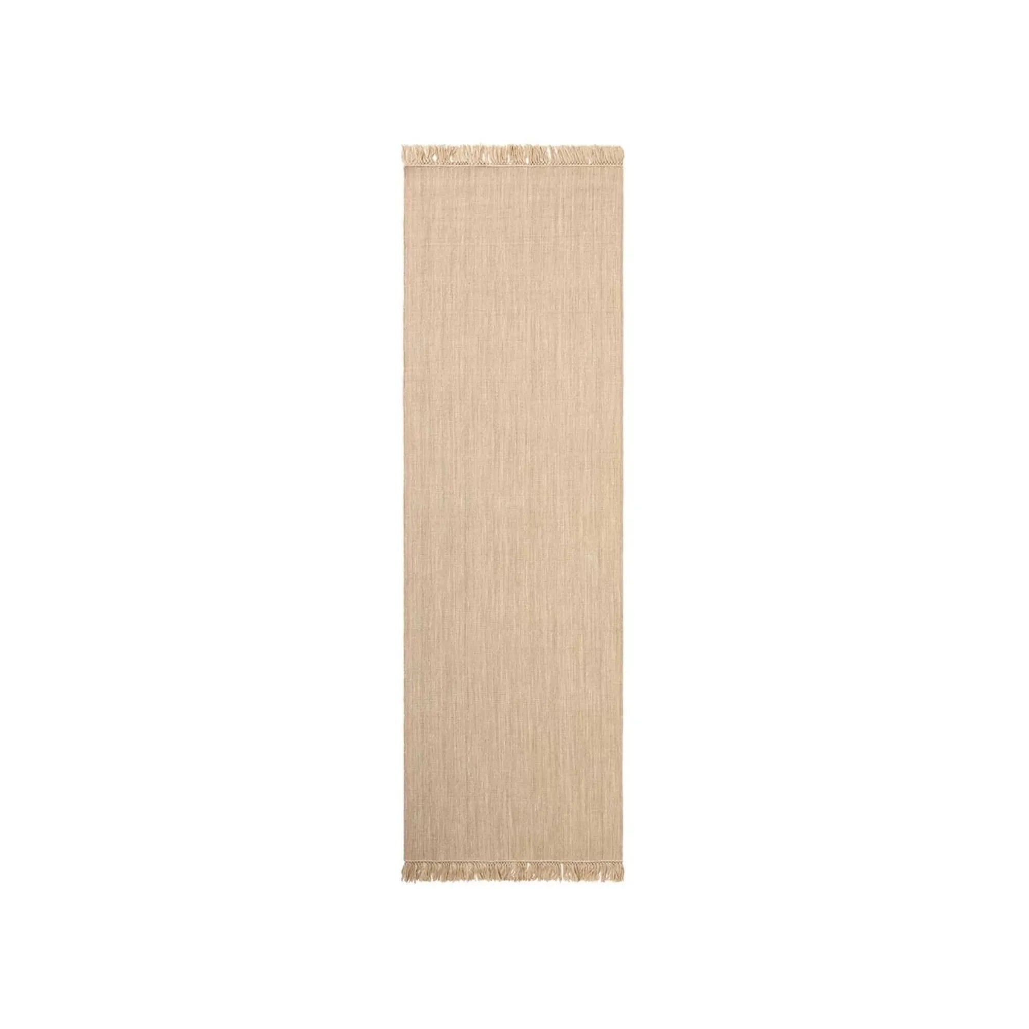 Nanda Wool Rug in Warm Terracotta and Brown Striped Pattern for Rustic Interiors