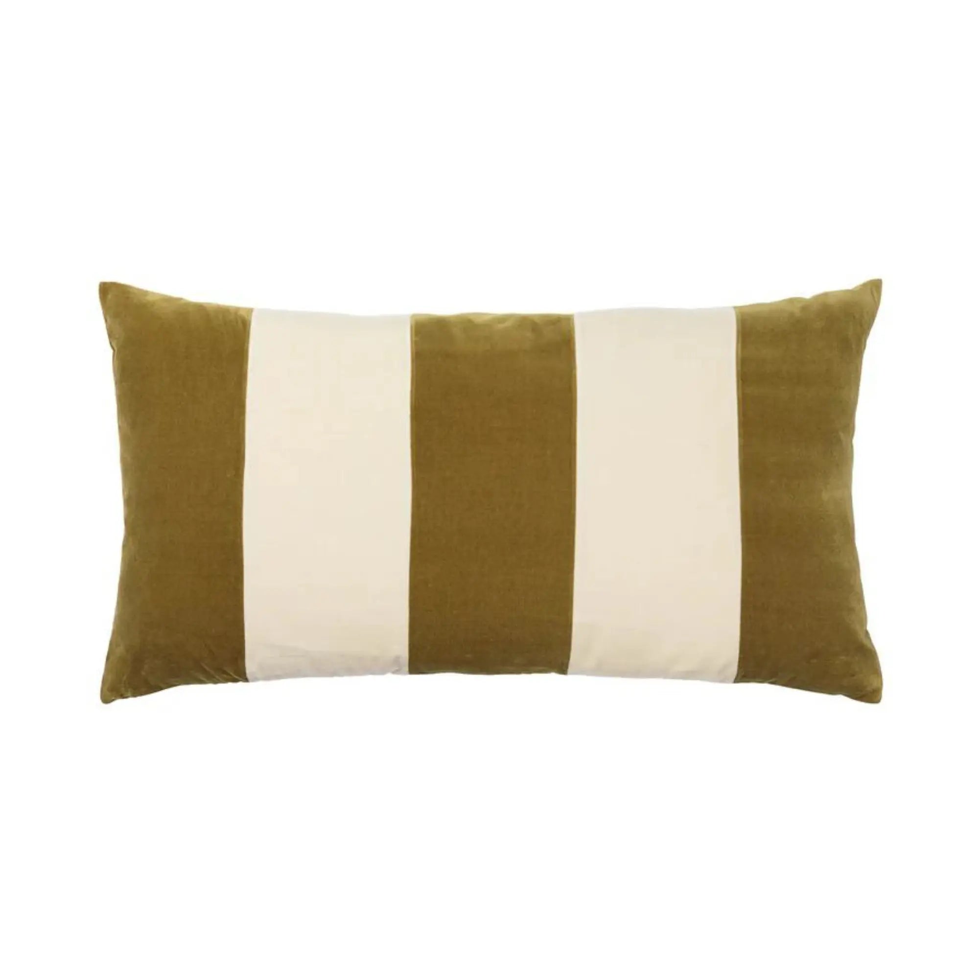 Soft and luxurious stripe cushion in neutral tones for stylish home decor