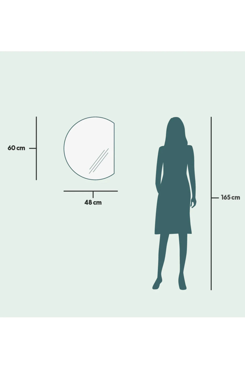 Half-Moon Mirror With Lights - THAT COOL LIVING