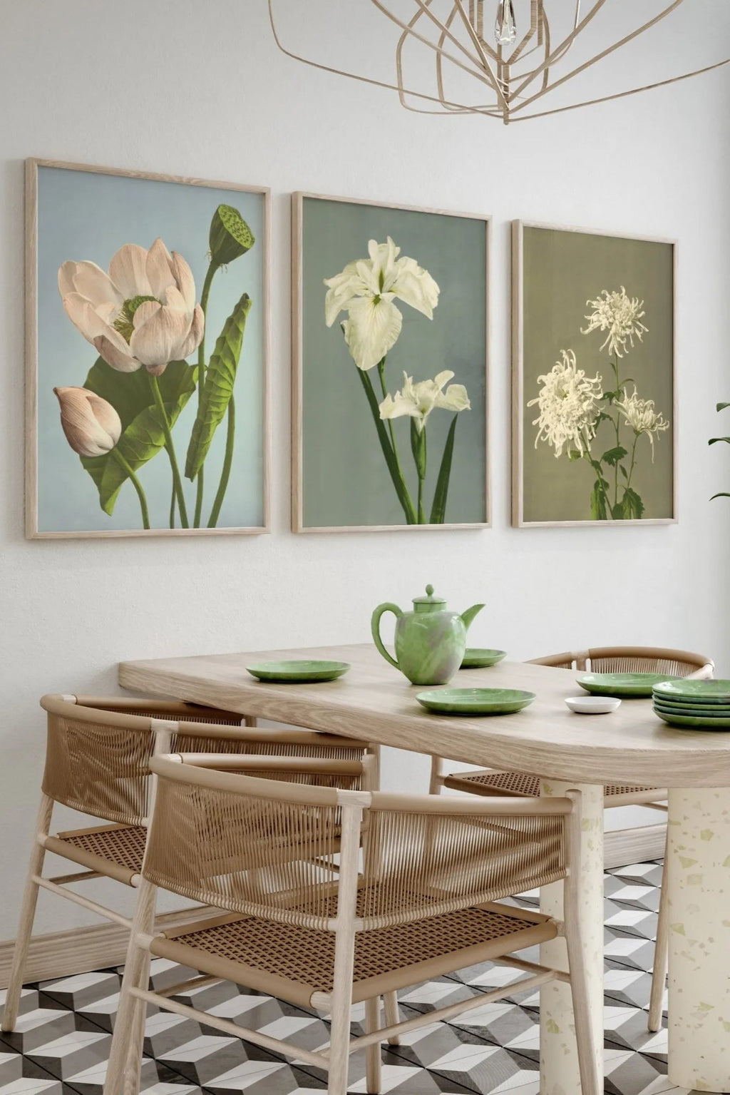Fresh white Chrysanthemum flower with vibrant green foliage in the background