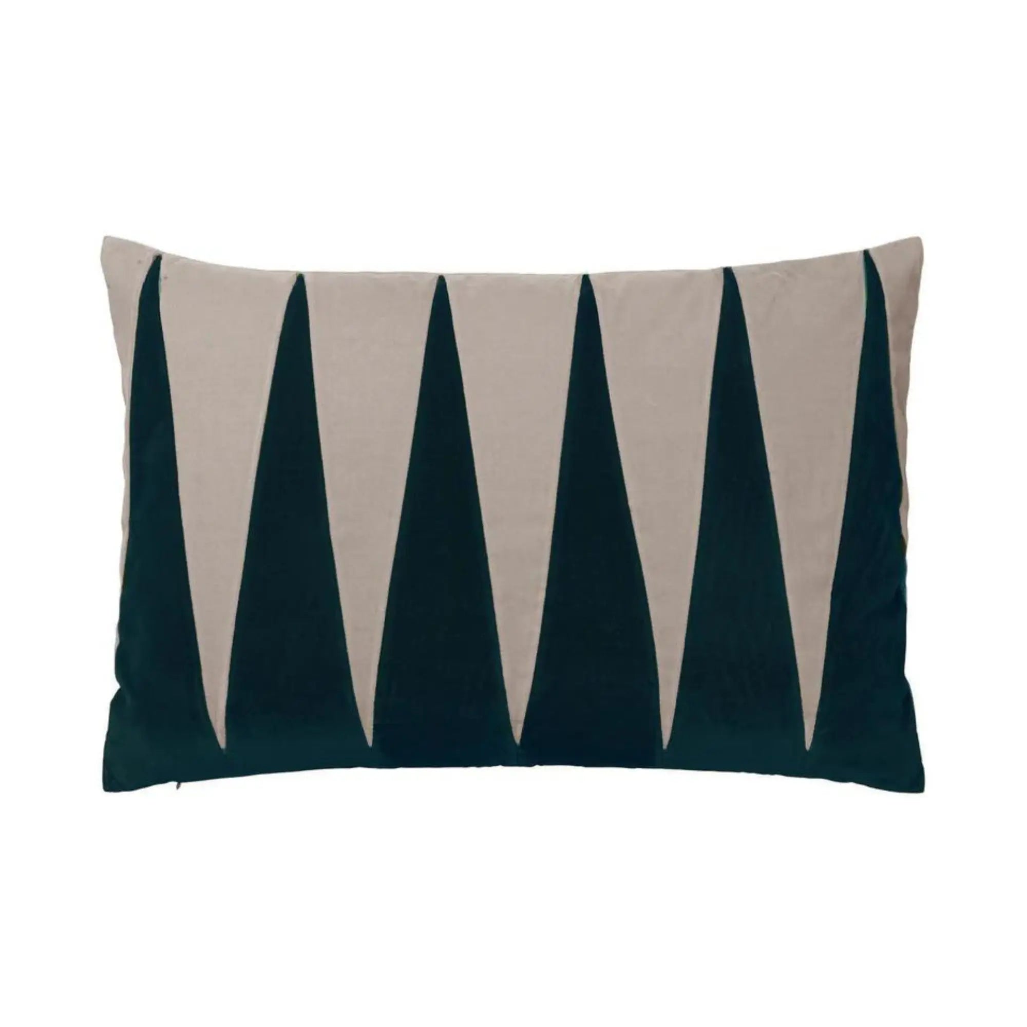 A close-up of the soft and plush fabric of a Paula Cushion in a beautiful green color
