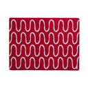 Elegant Swirl Throw Blanket in a deep navy blue with a subtle sheen