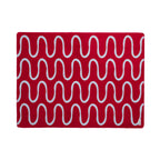 Elegant Swirl Throw Blanket in a deep navy blue with a subtle sheen