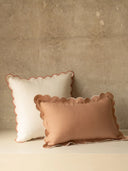 Scalloped Square Throw Pillow
