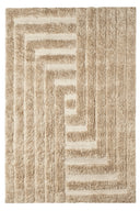 Shaggy Labyrinth Beige Rug - THAT COOL LIVING
