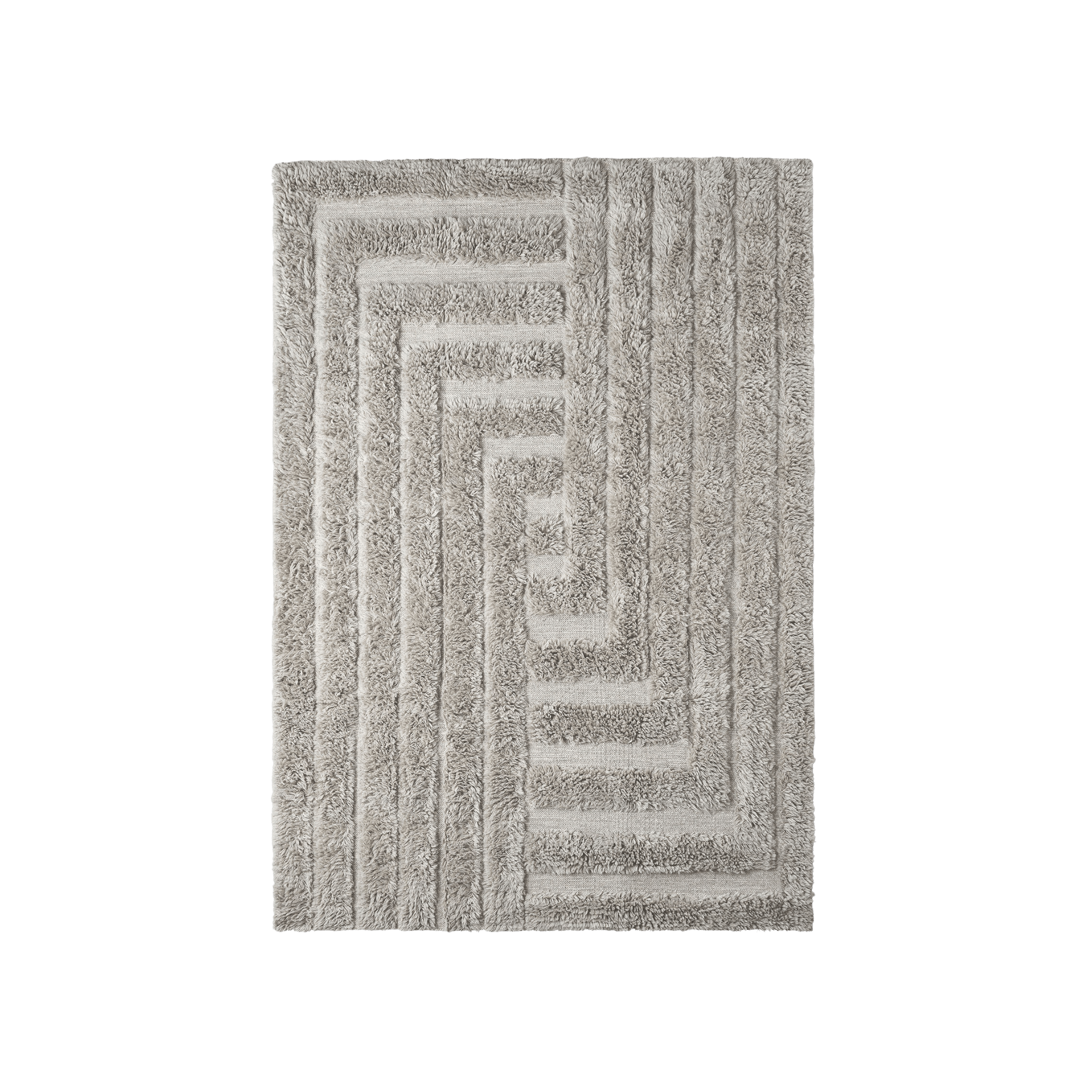 Shaggy Labyrinth Grey Rug - THAT COOL LIVING