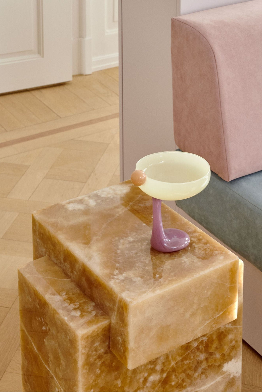 Gaia Honey Onyx Table - THAT COOL LIVING