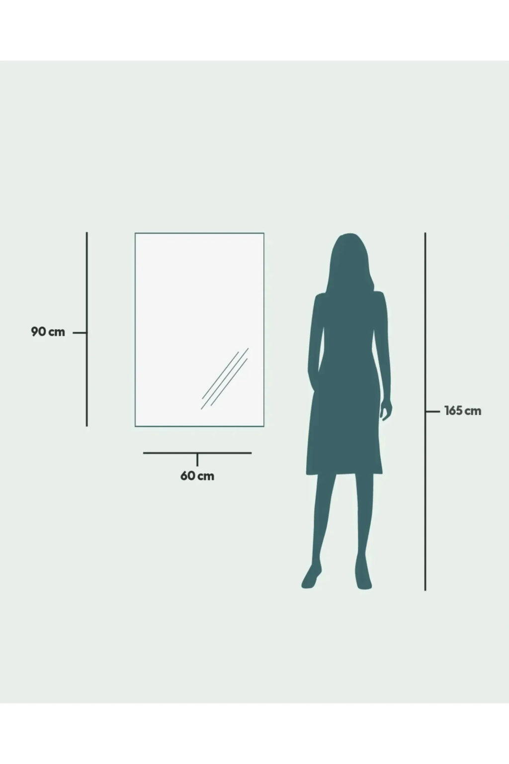 TCL Studios Full Lux Mirror With LED Lights, a contemporary rectangular wall mirror designed with a sleek frameless edge and integrated LED lighting for brilliant, full-spectrum illumination. This modern 90x60 cm LED mirror serves as an ideal full-length dressing mirror for bedrooms or a functional, stylish accent in entryways and bathrooms.