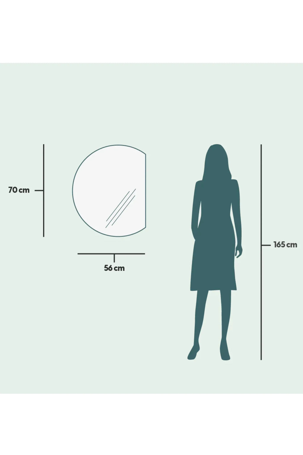 Half-Moon Mirror With Lights - THAT COOL LIVING