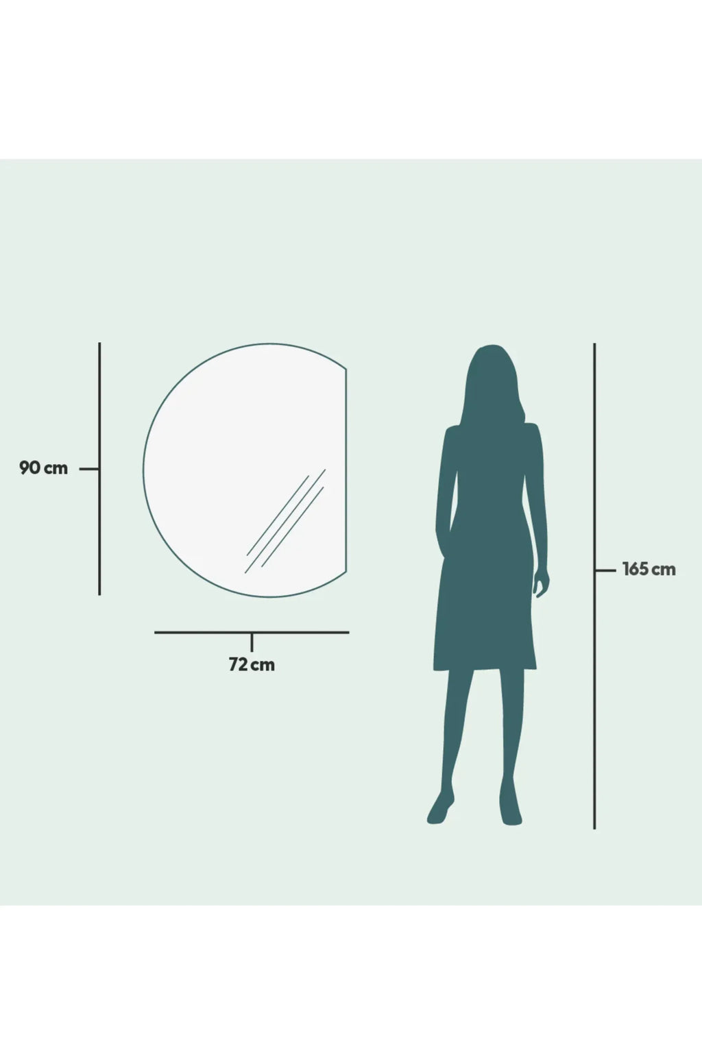 Half-Moon Mirror With Lights - THAT COOL LIVING