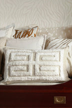 Cleo Cushion in vibrant red color with soft and plush texture