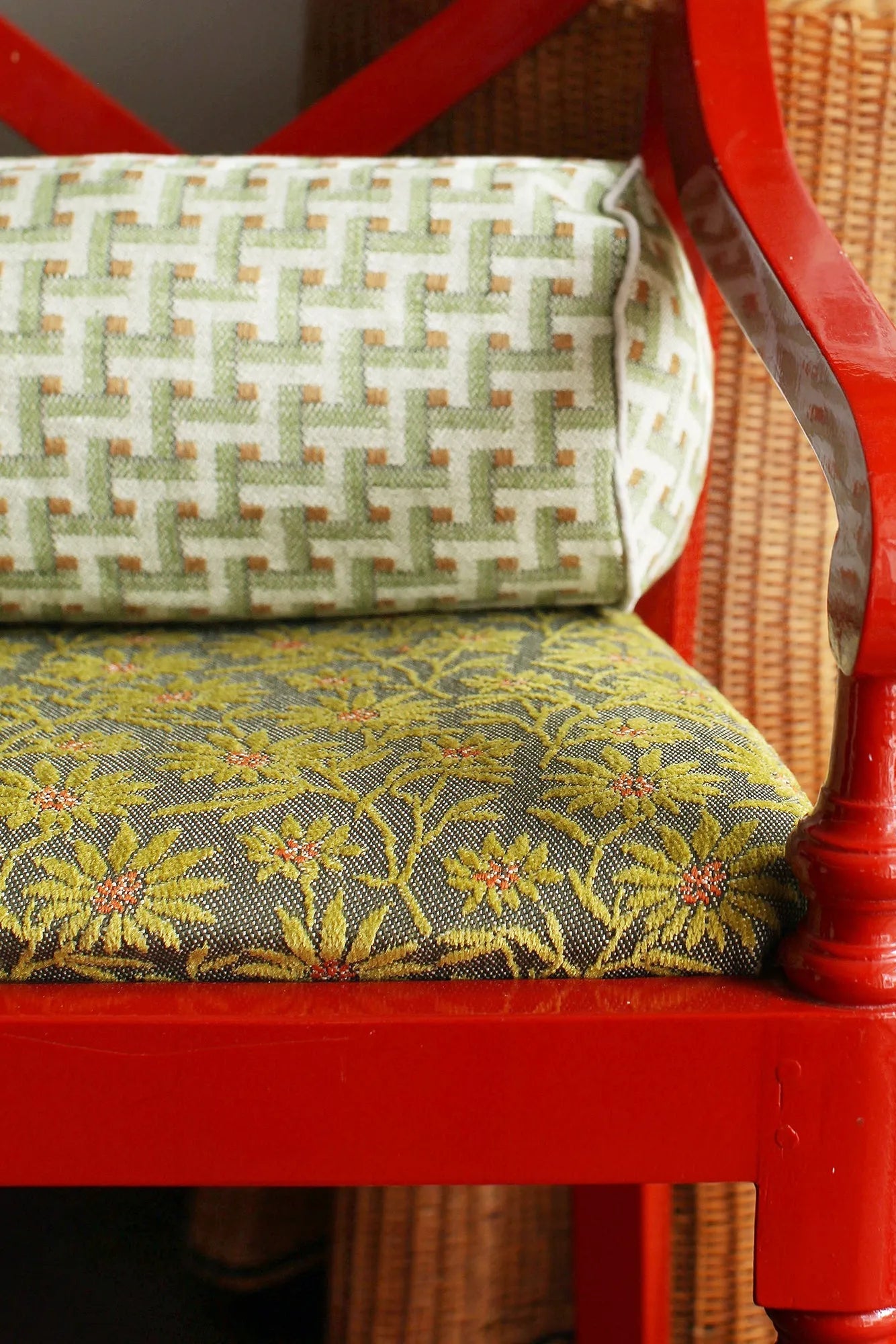 Three Janis Bolster Pillows in various colors, perfect for mixing and matching