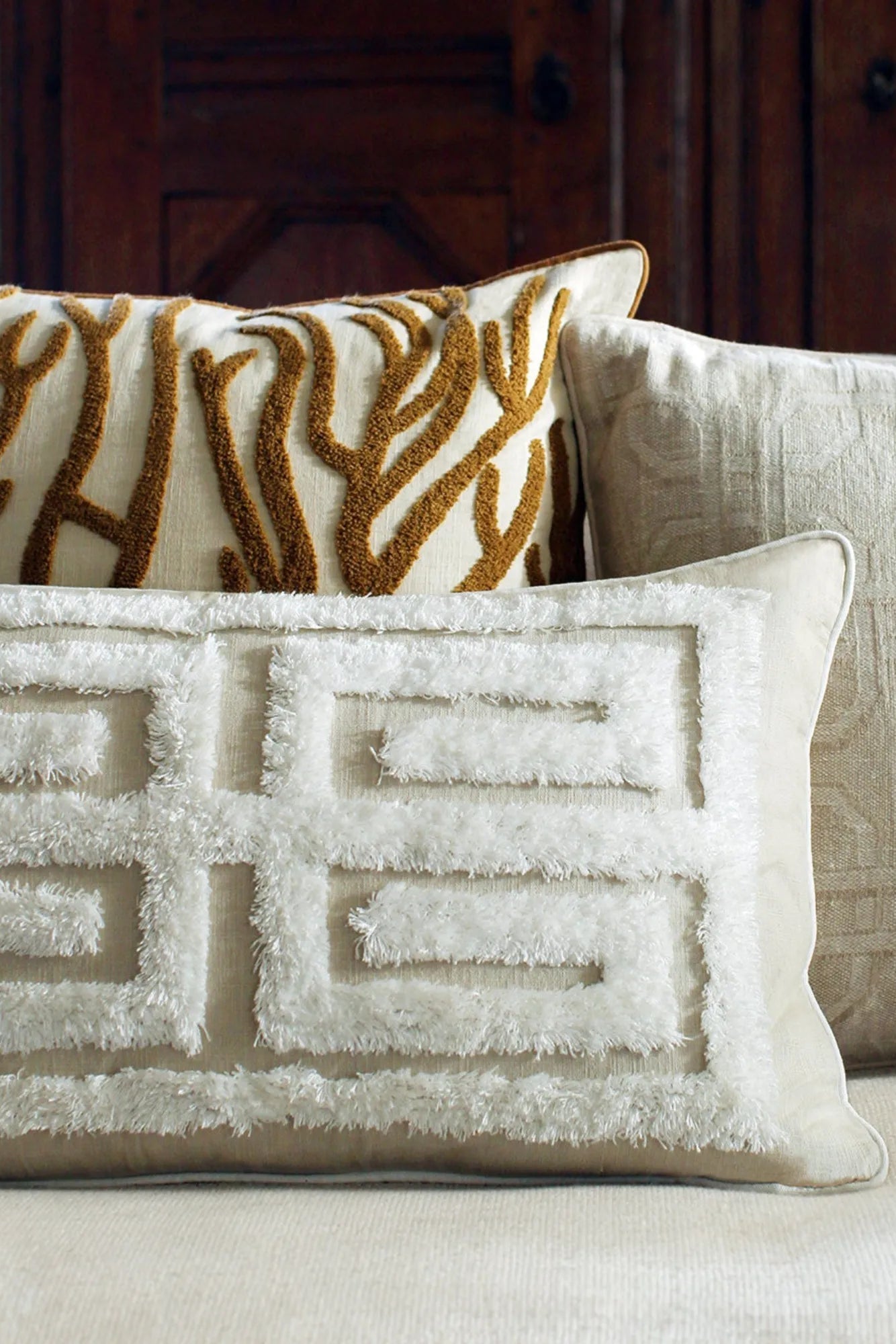 Soft and luxurious Cleo Cushion Cover in elegant teal color