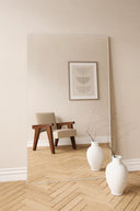 Large Full Length Mirror with Sleek White Finish