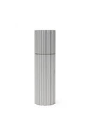 Tall cylindrical container with ribbed design on a white background