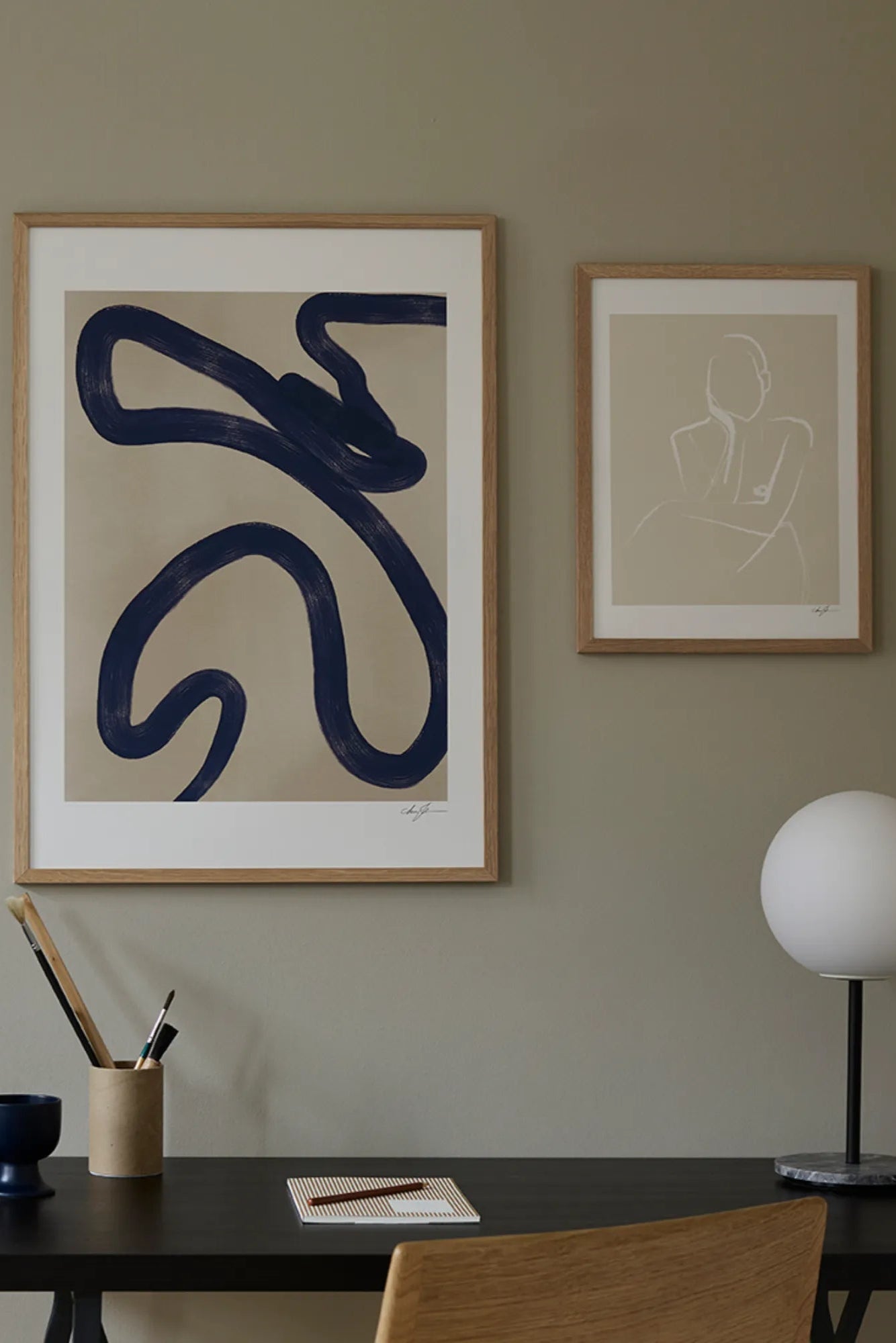 Monday daily planner with navy blue cover and gold lettering