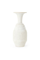 White textured vase on a white background