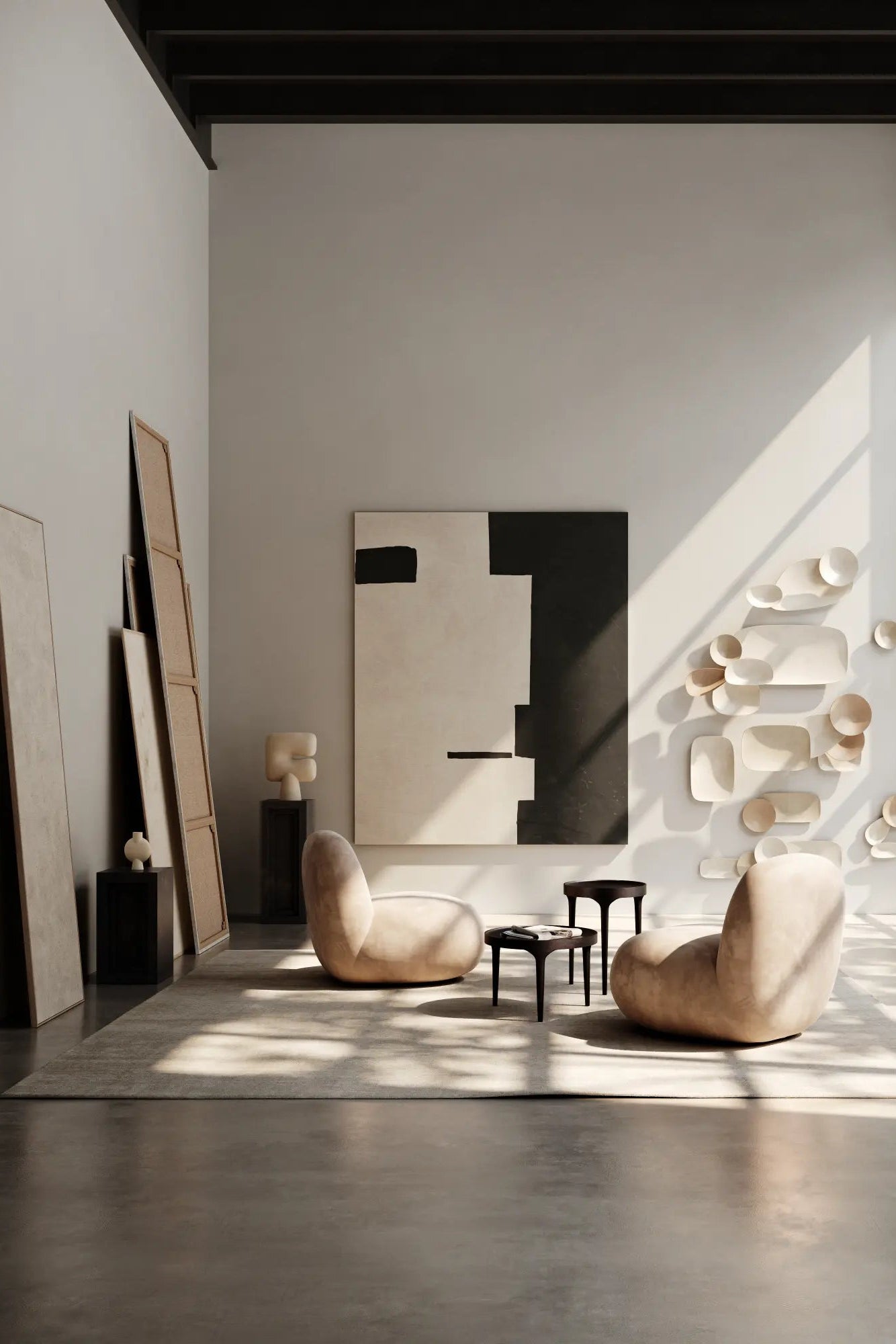 Cozy and inviting flat toe lounge chair with plush cushioning