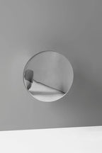 Beautiful round gold frame Aura Wall Mirror reflects light and enhances space