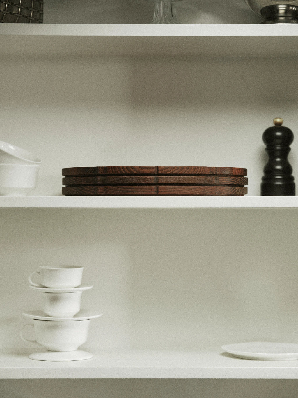 Silhouette Oval Wood Tray