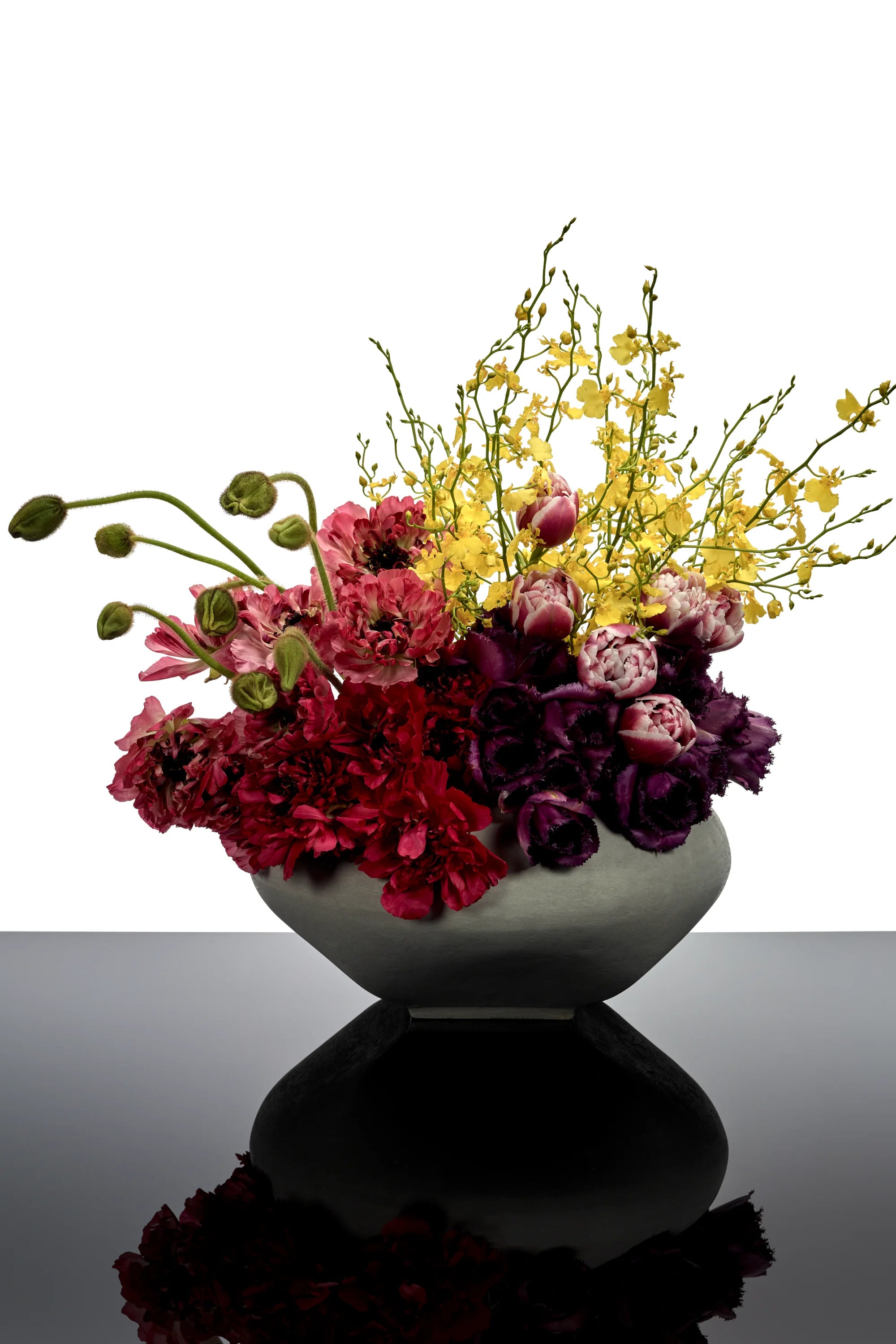 Concrete Vase with Glass Tube 06